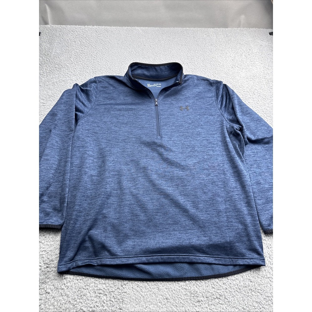 Under Armour Cold Gear 1/4 Zip Mens XXL 2XL Loose Athletic Pullover Jacket Blue